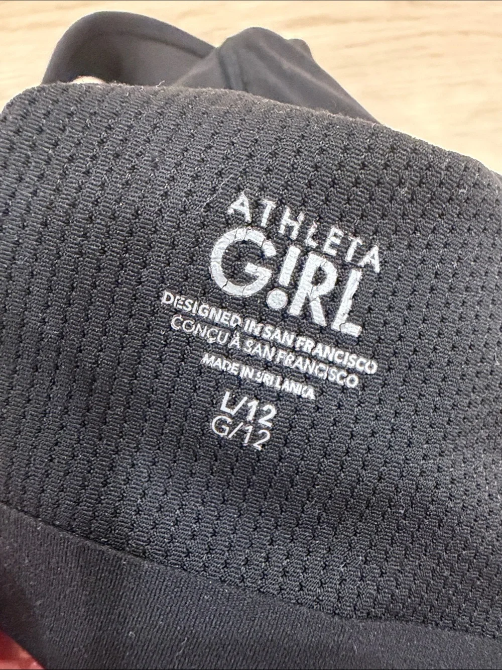Athleta Girl Large 12 Black Racerback Sports Bra - Women's Intimates
